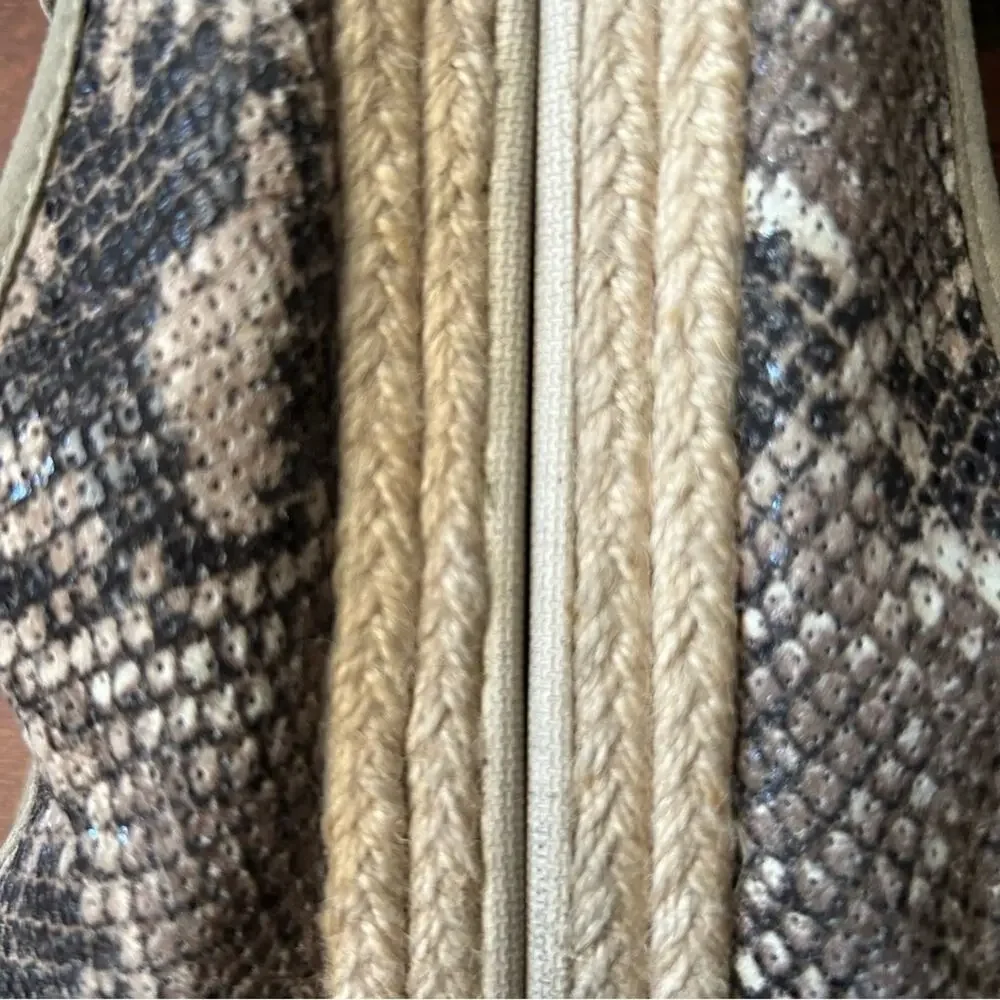 Clarks Azella Major Espadrille Slip-On Loafers, Faux Python Snakeskin, Size 9